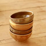 4 small mismatched vintage stoneware bowls/ramekins