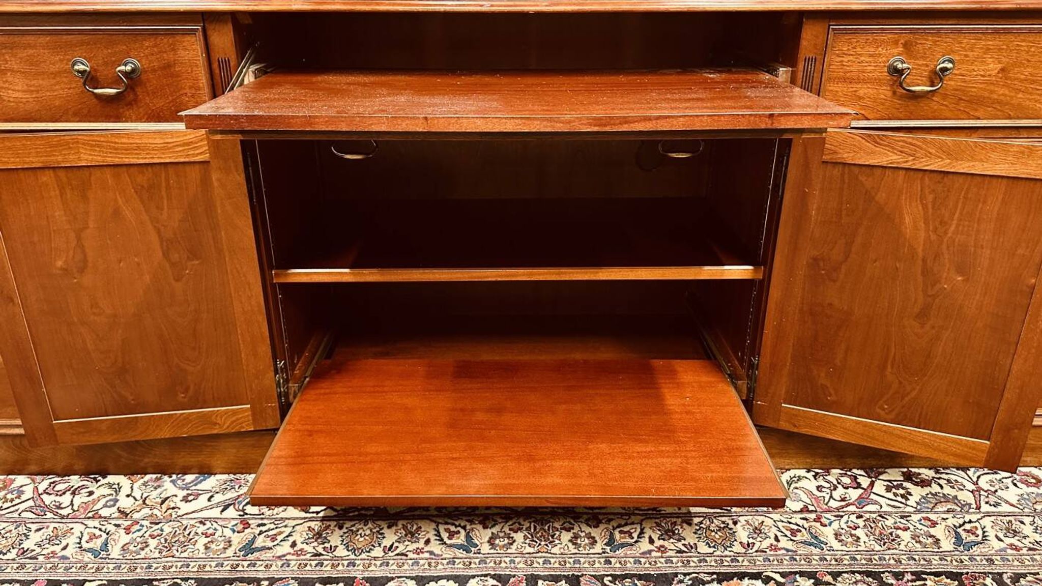 Classic English Mahogany Library Cabinet