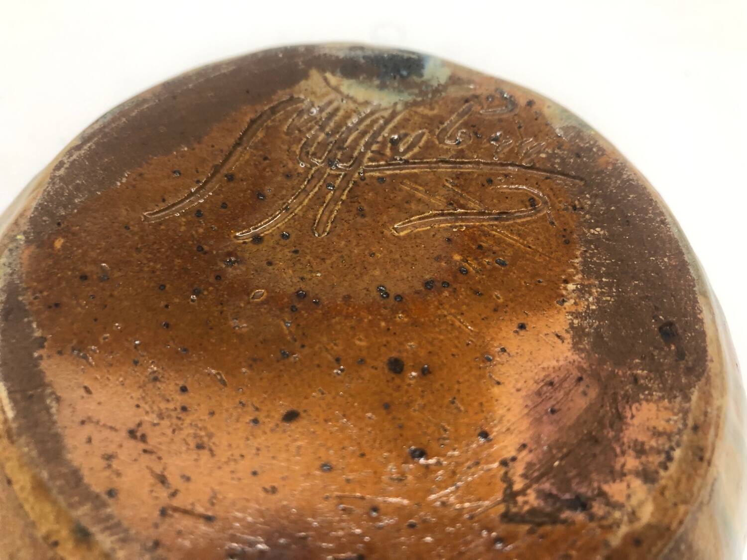 Pocket tray in Belgian flamed salted stoneware by Marcellus Aubry