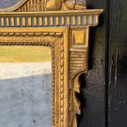 Large Mirror with Entwined Doves, Louis XVI, Gilded and Painted Wood, 18th Century