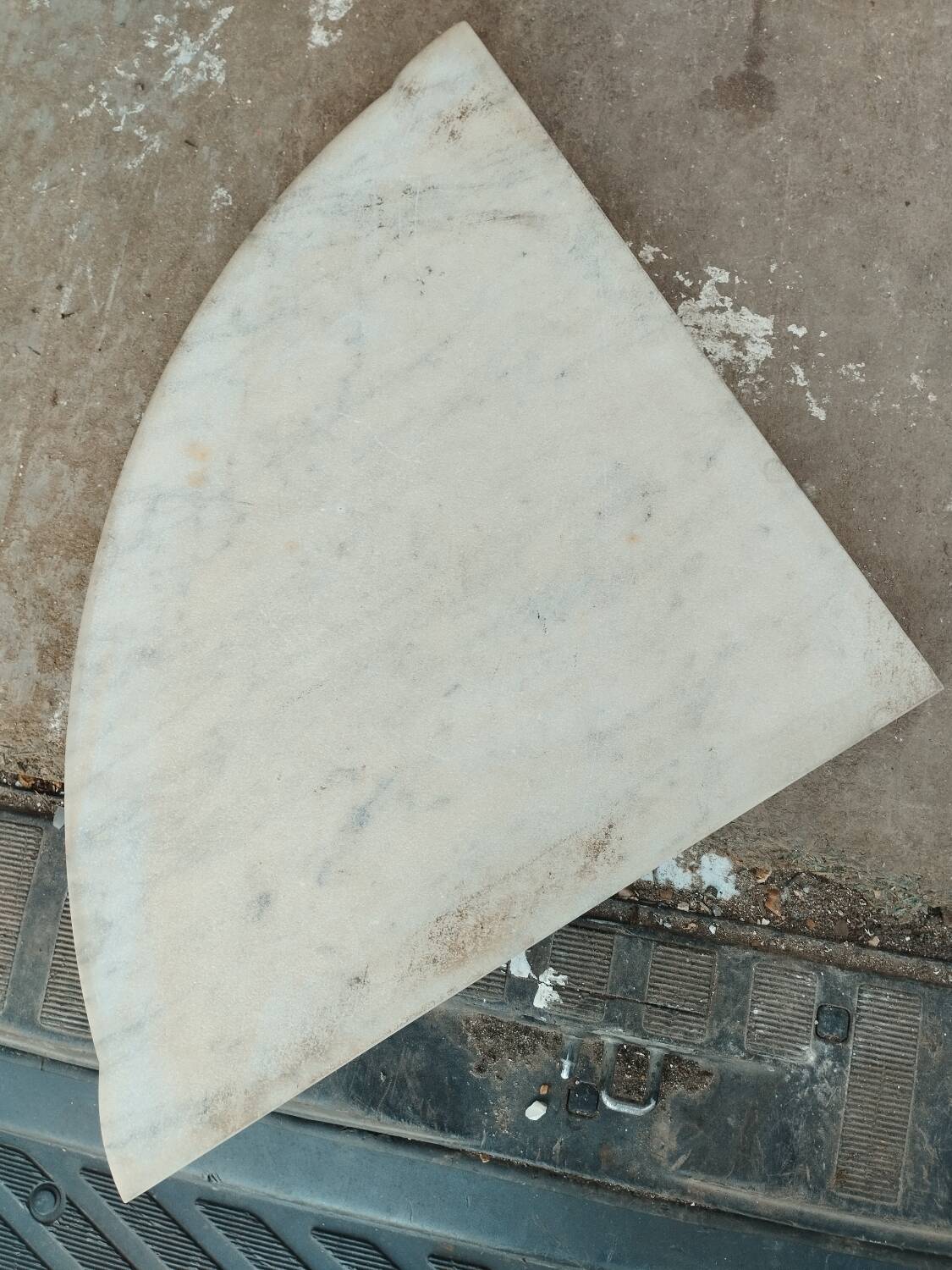 Antique Louis XVI style corner unit with marble top