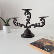 Old enamelled cast iron chandelier