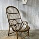 Paire de fauteuils en rotin vintage