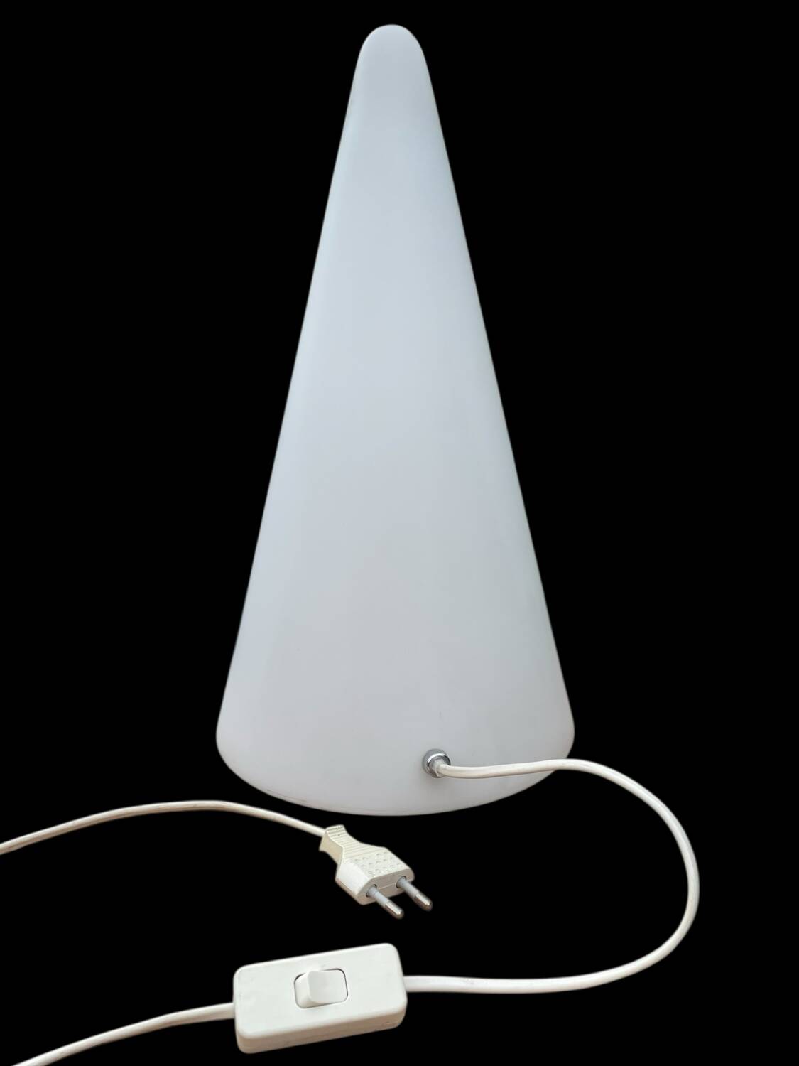 Tipi table lamp h=14.96 (38cm) frosted glass mid century 1980s Germany