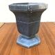 Old pot art deco plants fonte enamel blue