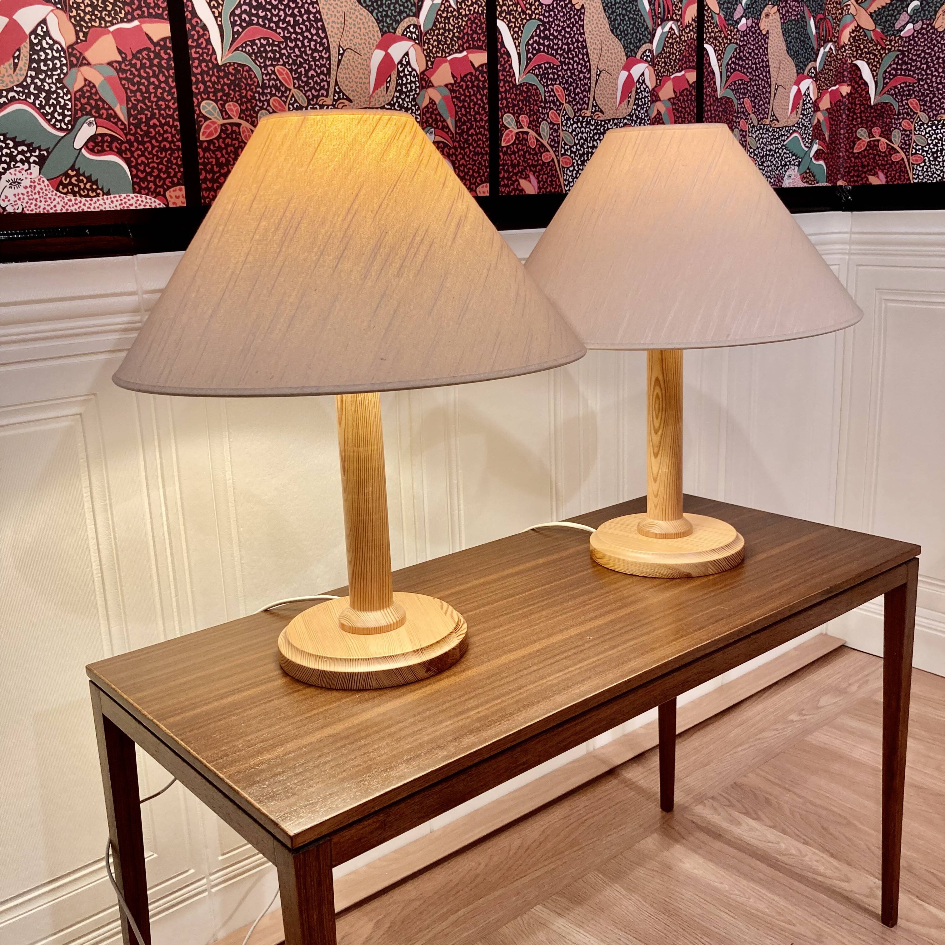 Pair of Scandinavian design lamps from the 1960s.
