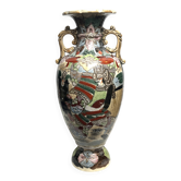 Japan, Satsuma vase with richly decorated handles, signed, early 20th century