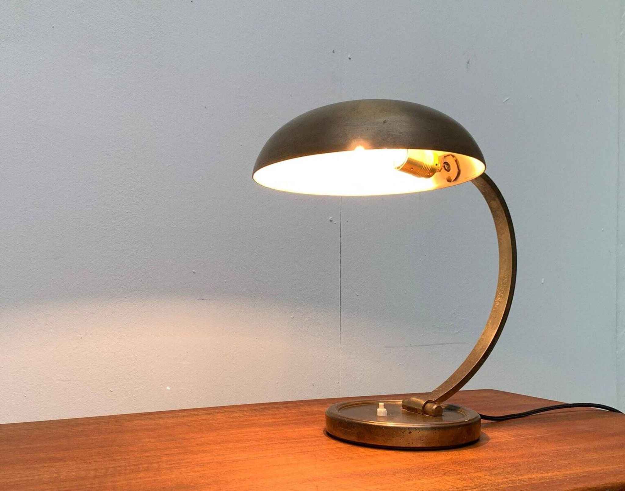 Mid-Century German Brass Table Lamp by Gecos Cosack