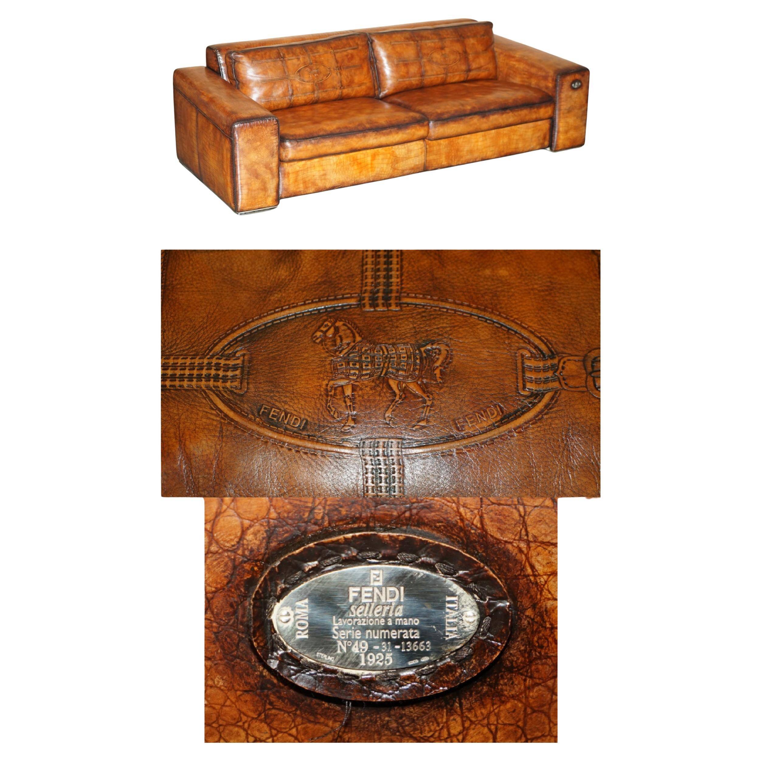 Fendi crocodile-embossed leather canapé, limited edition.