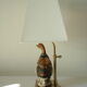 Ceramic duck table lamp and vintage adjustable brass