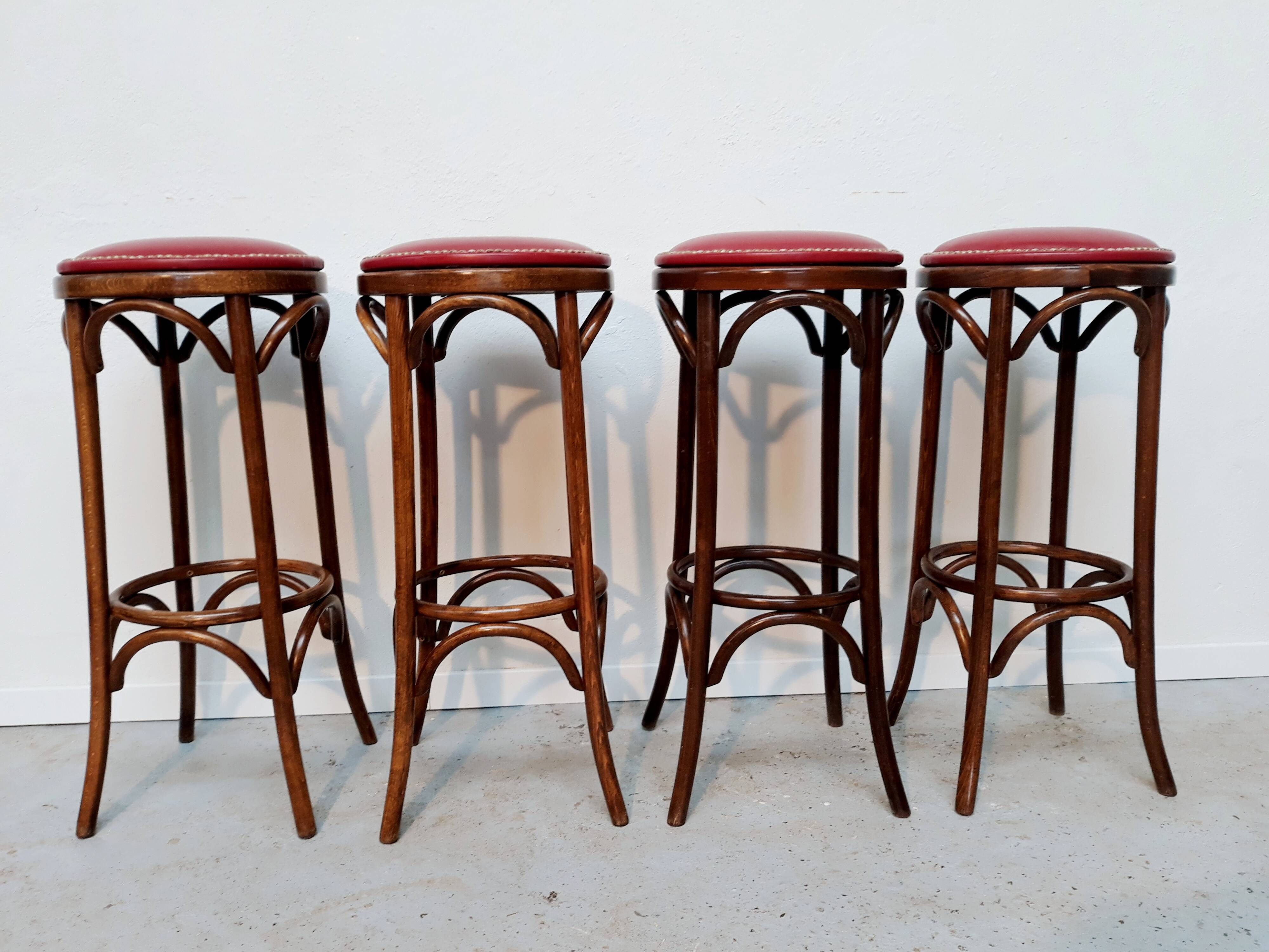 Set of 4 vintage bistro stools