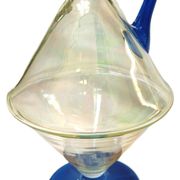 Postmodern service bar blown glass – 1 carafe and 6 St Murano glasses