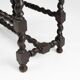 Antique French wooden stool with rattan top, ca. 1880