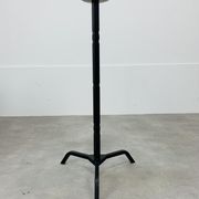 Bougeoir pique cierge brutaliste fer forgé 69 cm