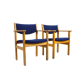 Oak armchairs -  Hans Wegner for Getama