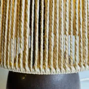 Lampe de table en céramique et sisal par Agne Aronsson, Suède, années 1960.