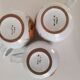 Trio of vintage Italian earthenware mugs, hand-painted – pear motif