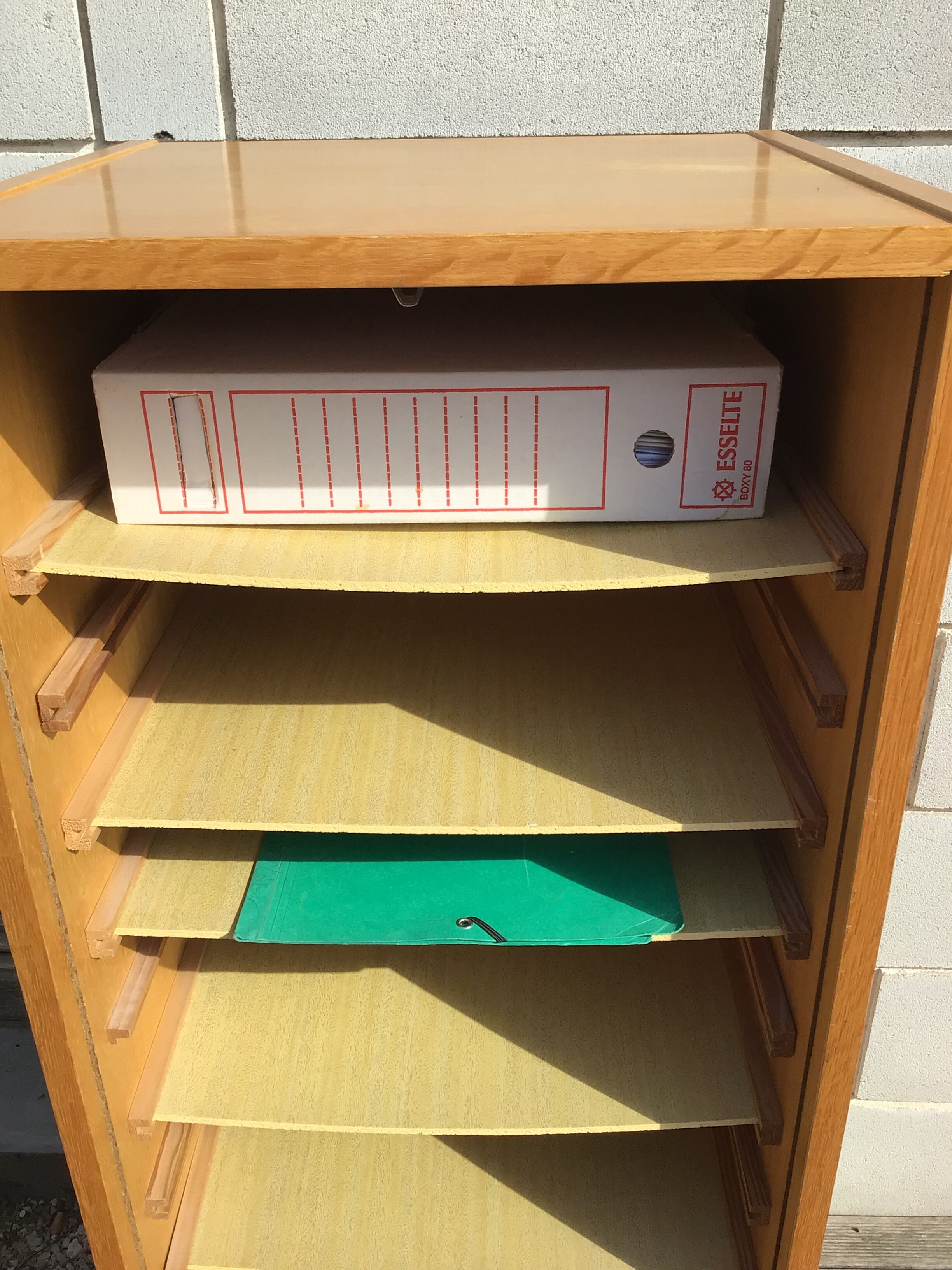 Curtain binder veneer gilded oak height 121cm