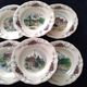 Set of 6 hollow plates in faience of Sarreguemines model Obernai