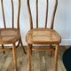 Set of 4 cane chairs in bentwood and honey-coloured cane thonet early 20th century
