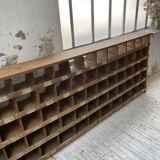 Meuble de métier pin à cases XL 250cm