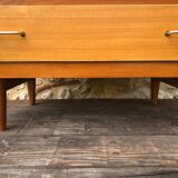 Vintage blond wood chest of drawers, circa 60s