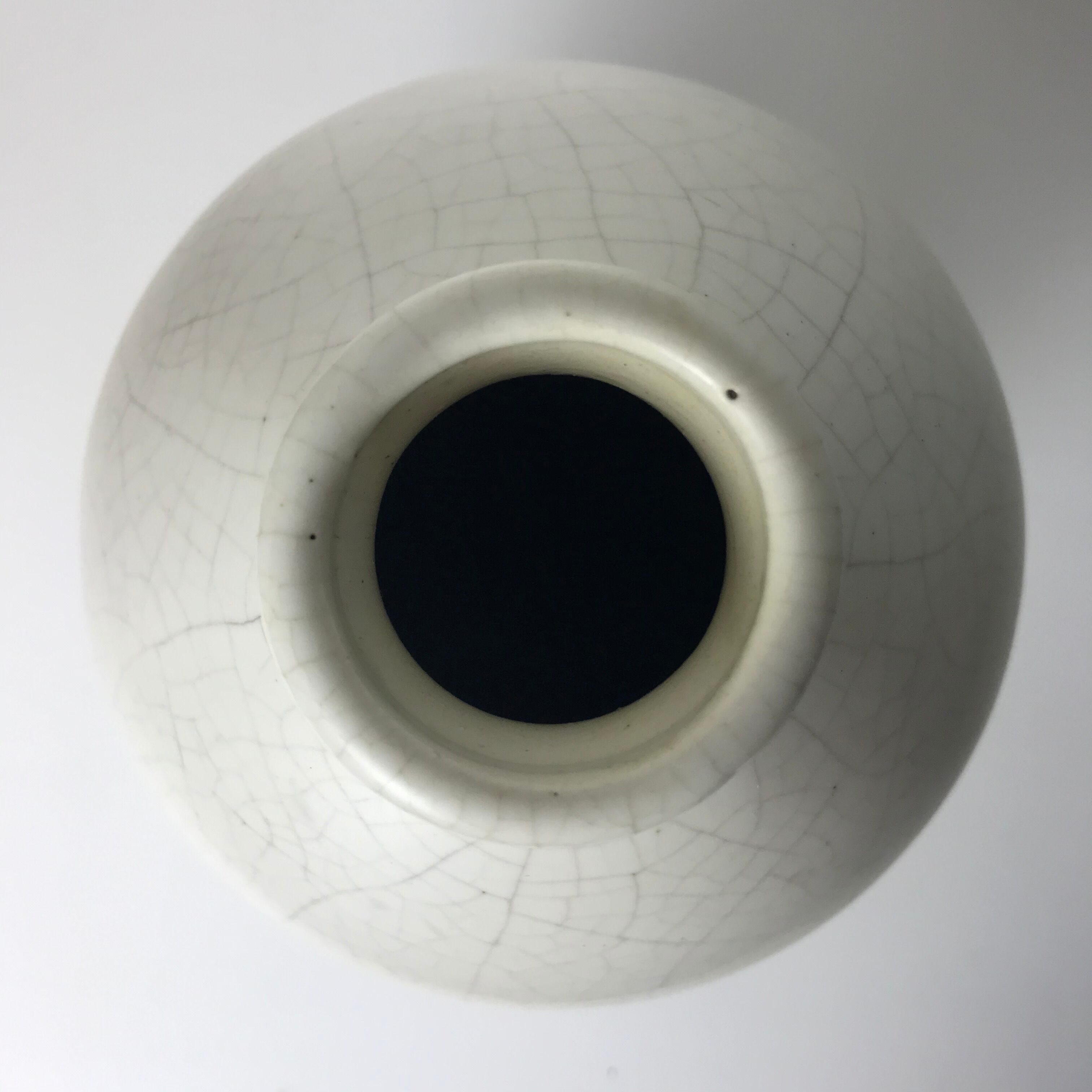 White enamelled vase