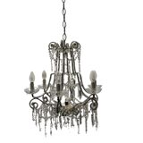 Vintage Crystal Beaded Chandelier