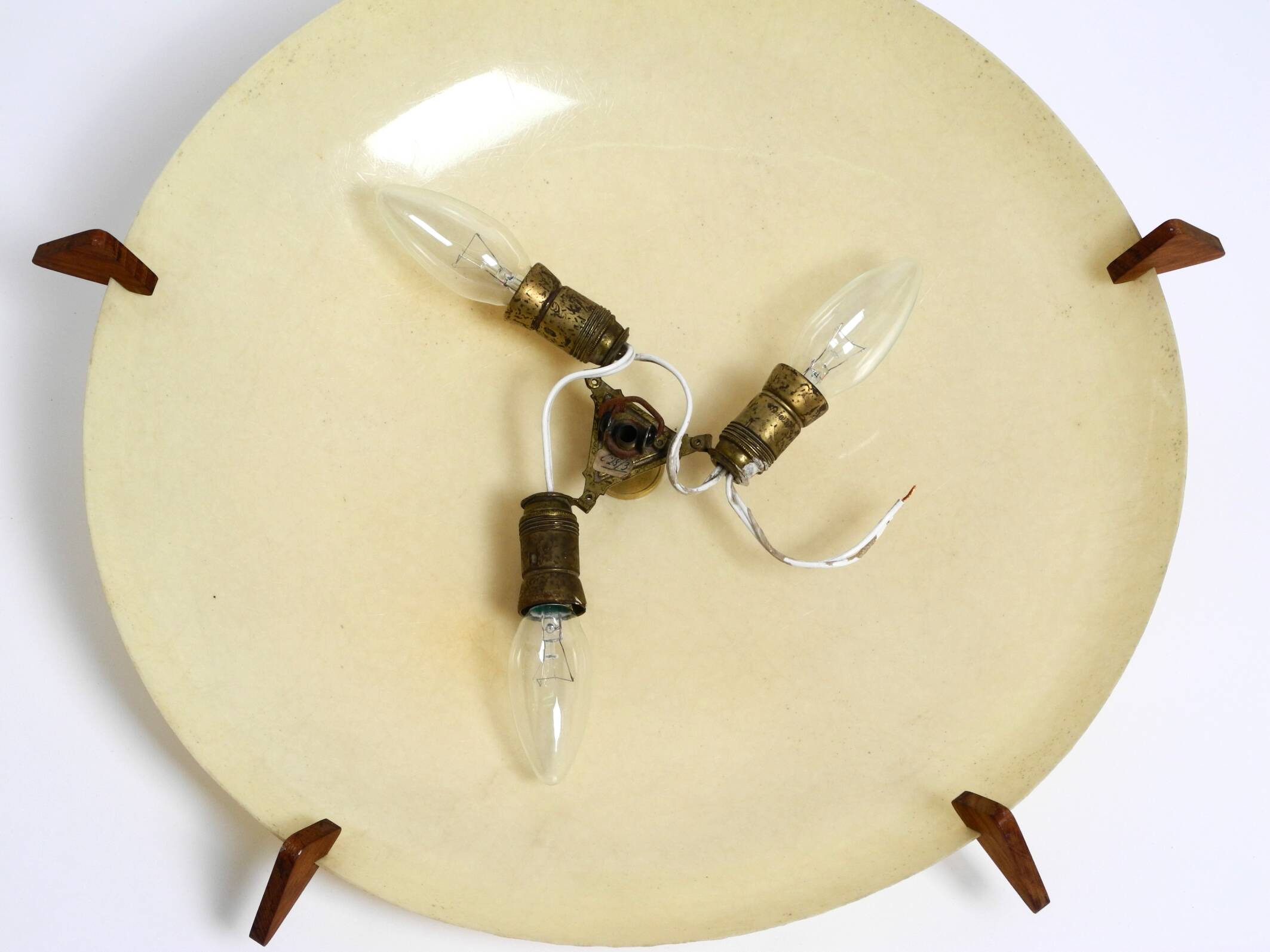 Beautiful original Mid Century Modern fiberglass ceiling or wall lamp