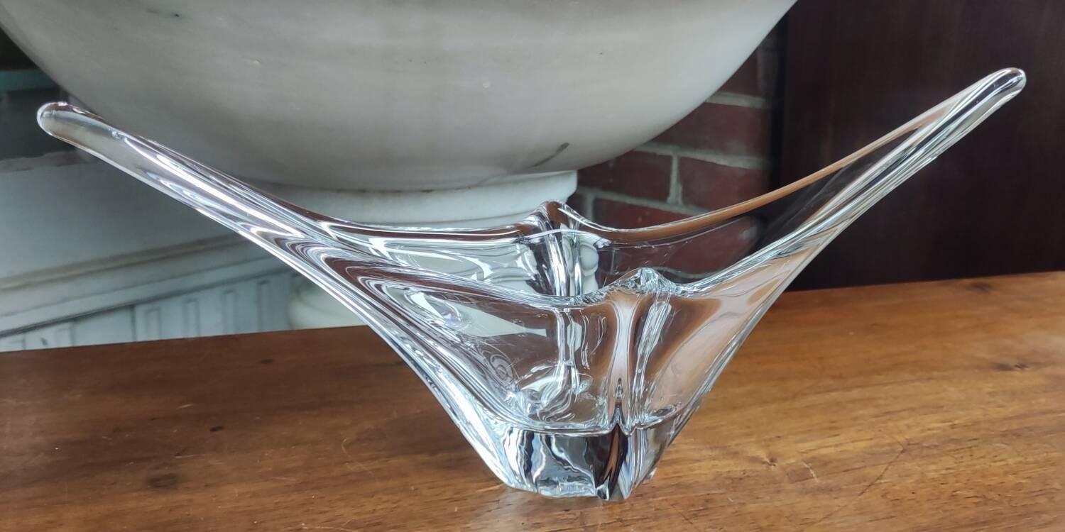 Antique Daum France Crystal Fruit Bowl