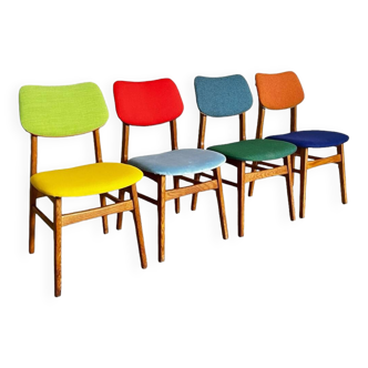 4 chaises vintage des années 60