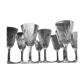 Cut crystal wine glasses