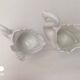 Swan pot holder pair porcelain ceramic vase decoration