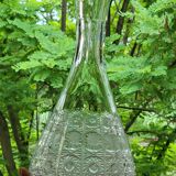Carafe 1 liter in carved bohemian crystal chiseled