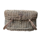 Bressan basket in old wicker, with handles and closure