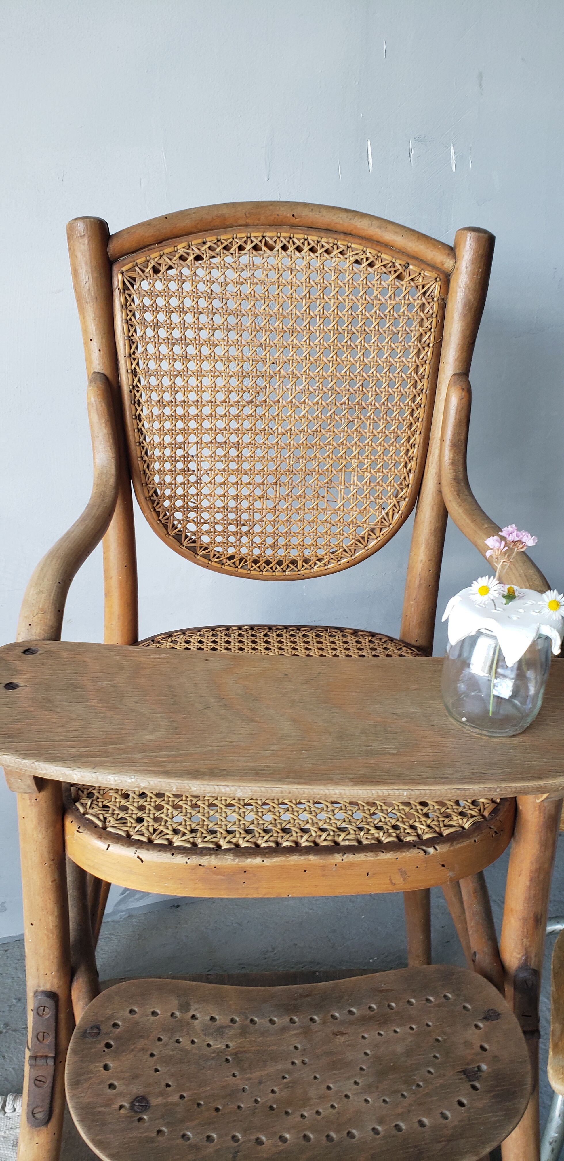 High canne chair