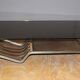 Table basse en fer forgé et cuir vers 1970