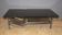 Coffee table in wrought iron and leather circa 1970