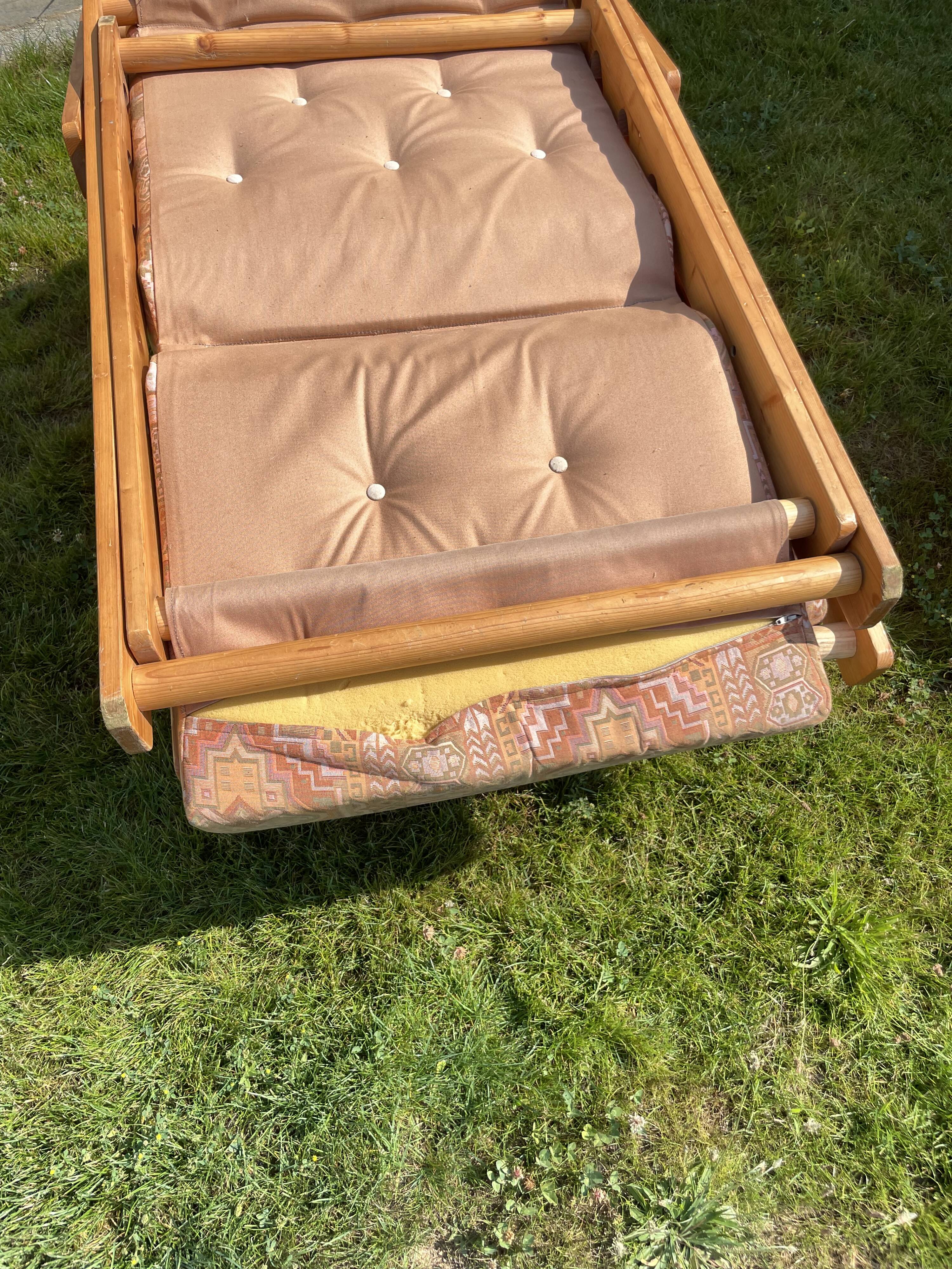 Lot 4 transats en pin Fatöli Kontiki Ikea 1970