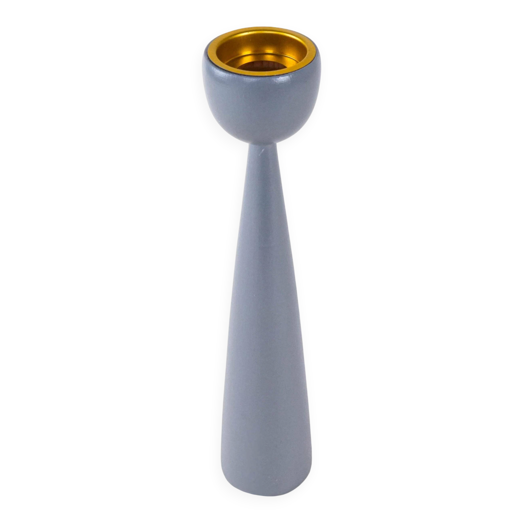 Bougeoir gris, design danois, années 1970, fabriqué au Danemark
