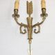 Vintage French Empire Arrow & Quiver Eagle Head Bronze Double Wall Sconces