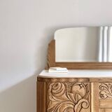 Art Deco oak sideboard with mirror (removable)
