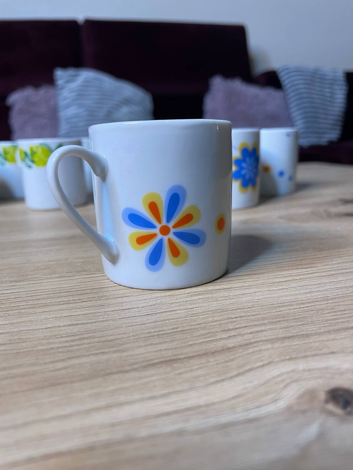 Lots de 8 tasses café vintage 70’s porcelaine