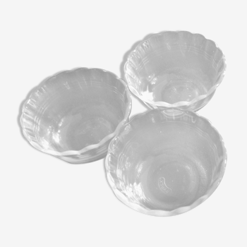 Set de 4 coupelles verre Pyrex bleuté