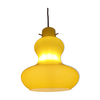 Suspension en opaline jaune 1960