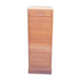 Storage cabinet locker with old wooden curtain