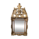 Regency period mirror with a carved and gilded wooden pediment – 18th century