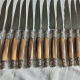 Set of twelve Art Nouveau dessert knives