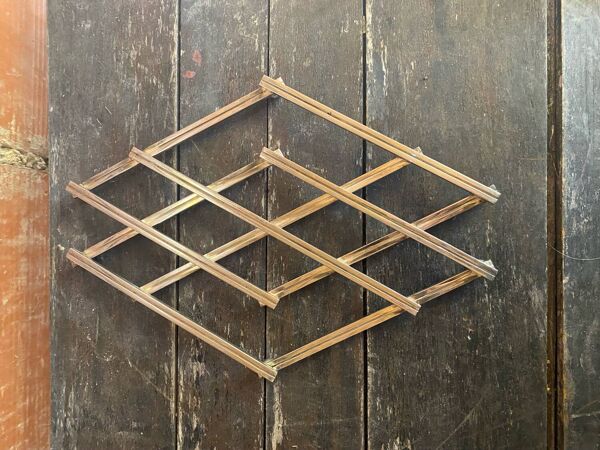 Dessous de plat ancien jacques adnet extensible métal argenté 1950 vin