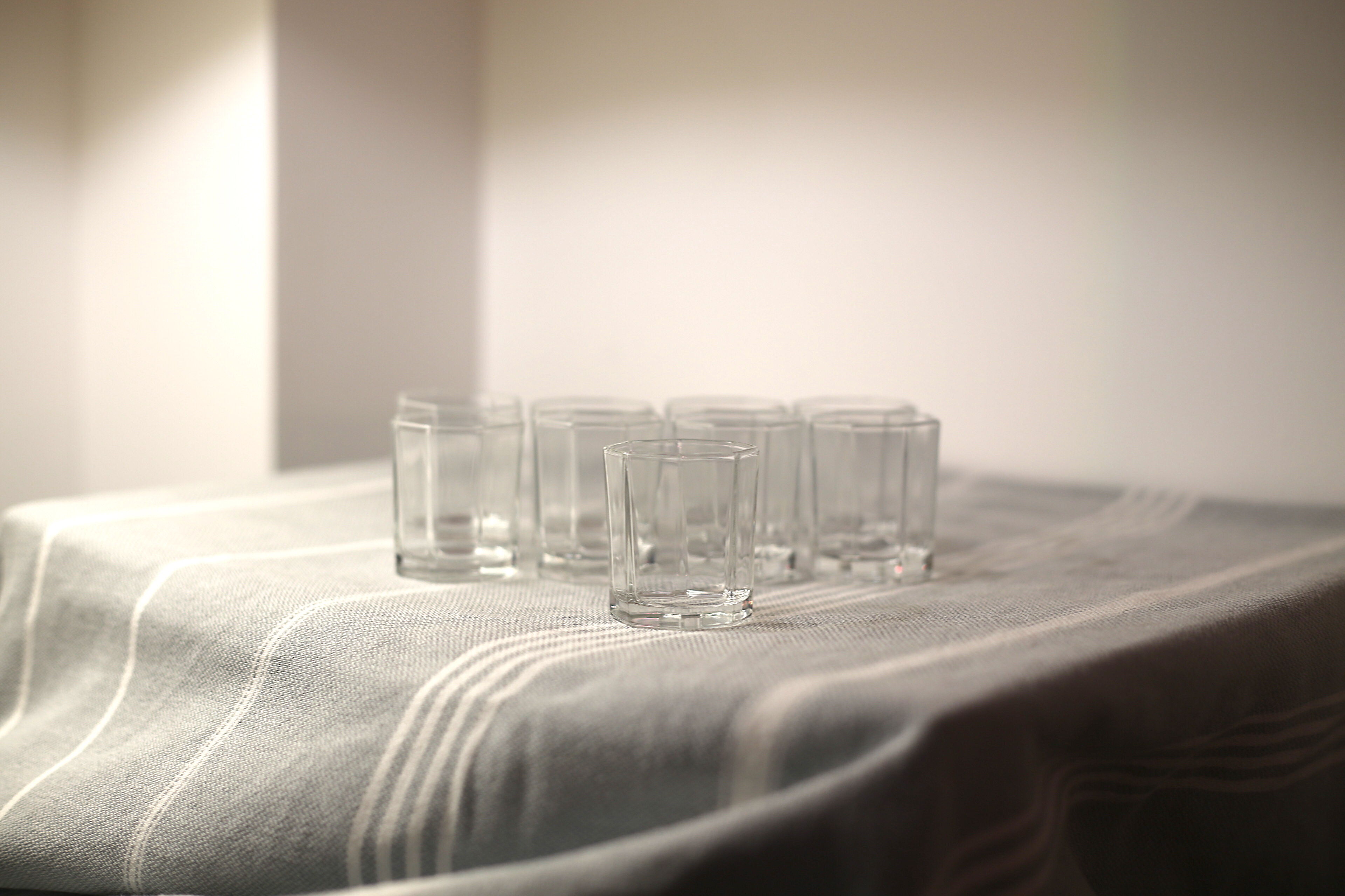 Mini octagonal shot glasses